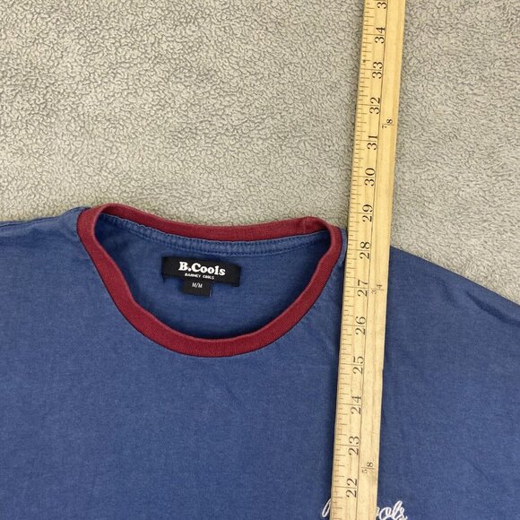 Barney Cools Blue Casual Cotton Crew Neck Short Sleeve Tee T Shirt Mens Medium M - Picture 5 of 7